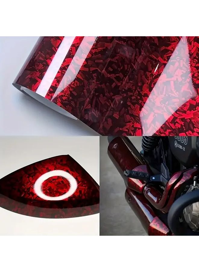 Laser Silvery Glossy PET Car Wrap Film 7.87x11.81in Durable Weather Resistant Vinyl - Image 3